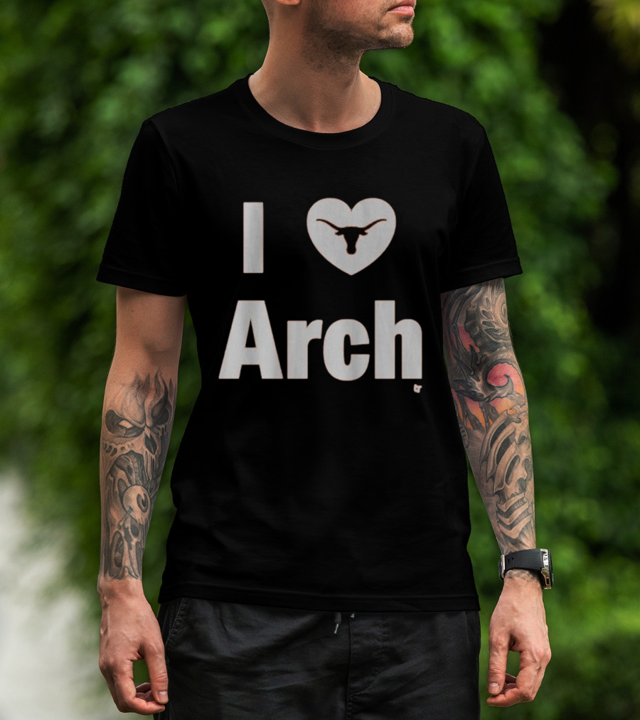 Texas Longhorns I Heart Arch Manning Football T-Shirt