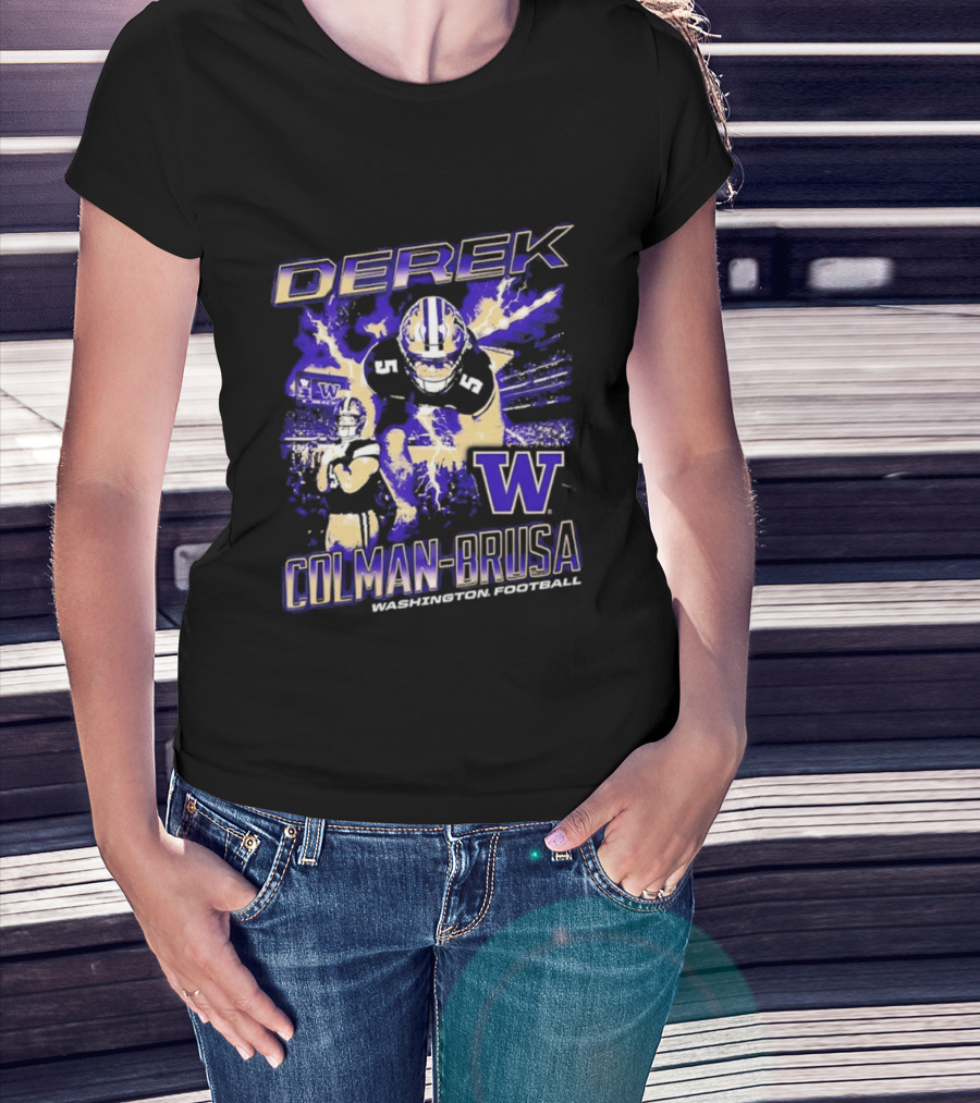 Derek Colman Brusa Washington State Football Huskies W Wildcats T-Shirt