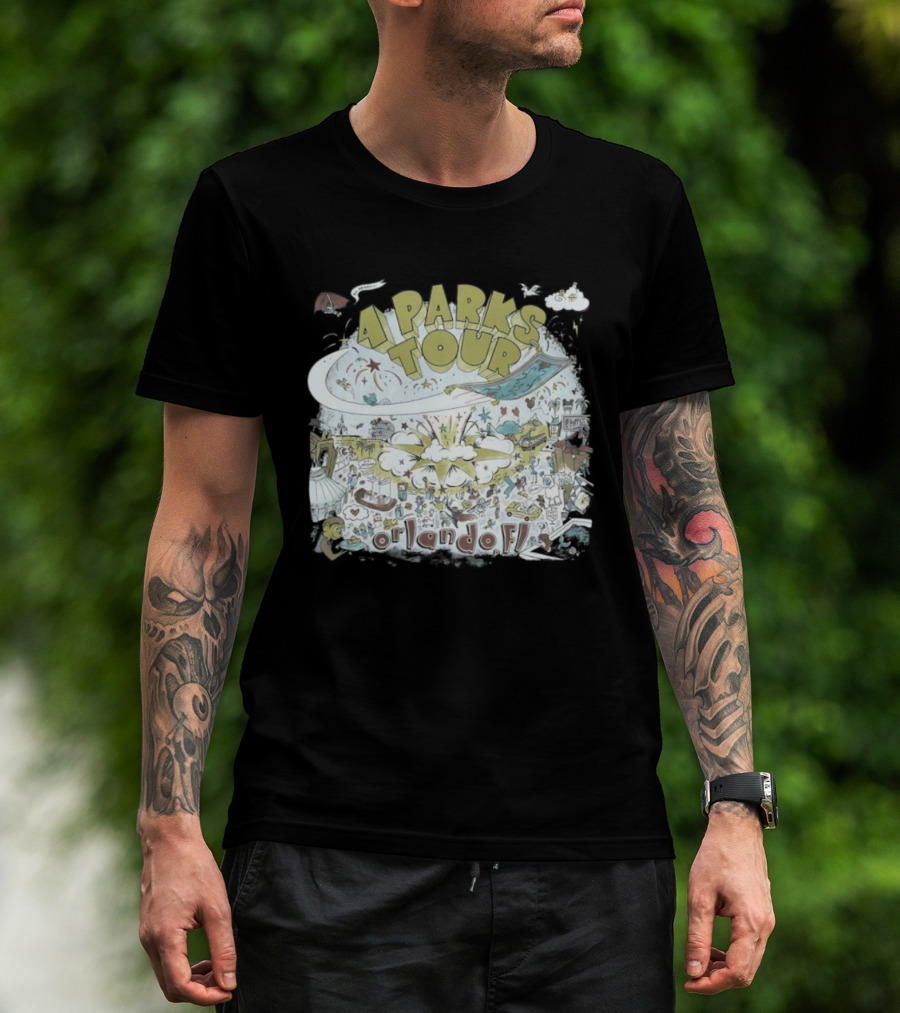 Dookie 4 Parks Tour Orlando FL Colorful Adventure T-Shirt