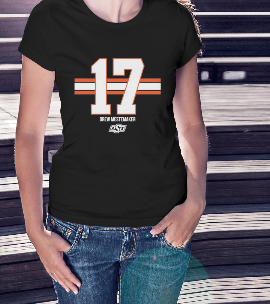Drew Mestemaker 17 Oklahoma State OSU Football NCAA T-Shirt