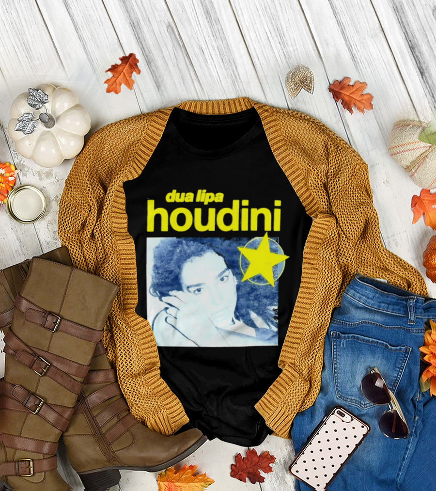 Dua Lipa Houdini Pop Music Radical Optimism Yellow Star T-Shirt