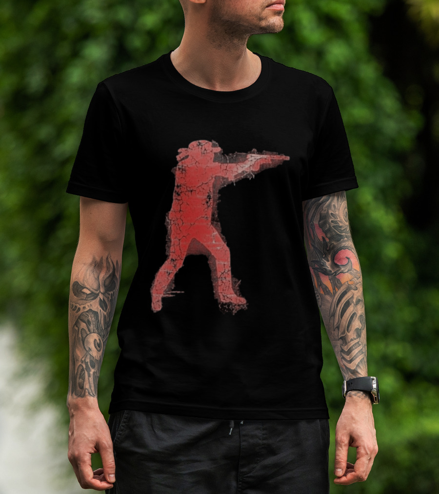 Jordan Salinas Idaho Twin Falls Hero Red Cracked Shooter T-Shirt