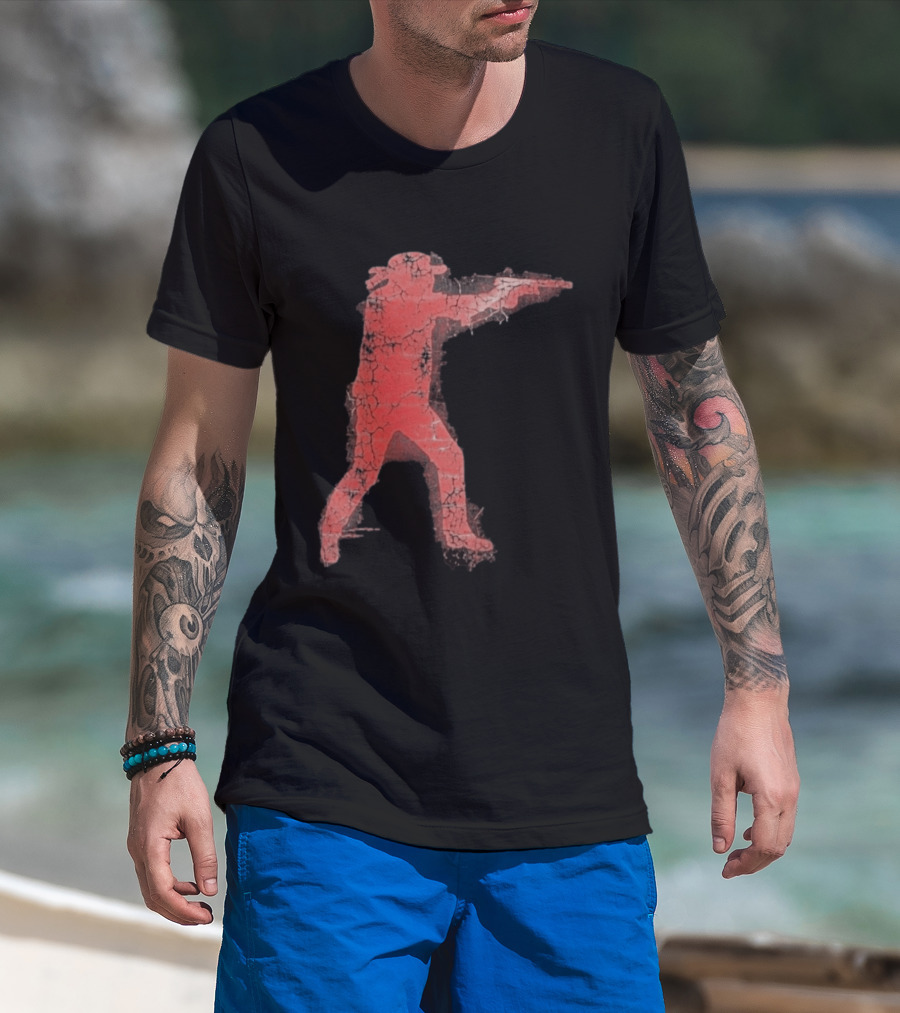 Jordan Salinas Idaho Twin Falls Hero Red Cracked Shooter T-Shirt