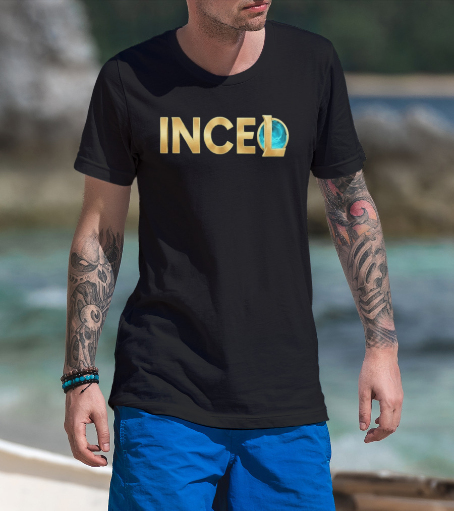 League Of Legends Incel Text With Blue Sphere Element T-Shirt