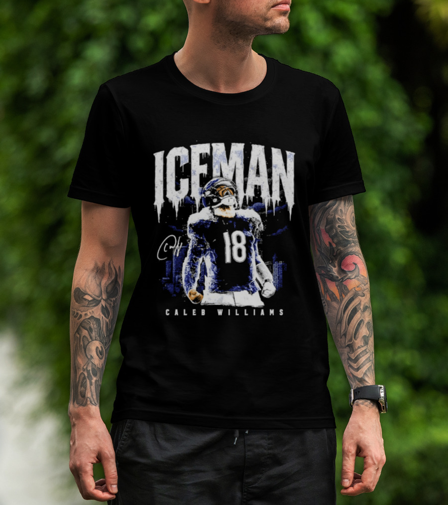 ICEMAN Caleb Williams 18 Chicago Bears T-Shirt