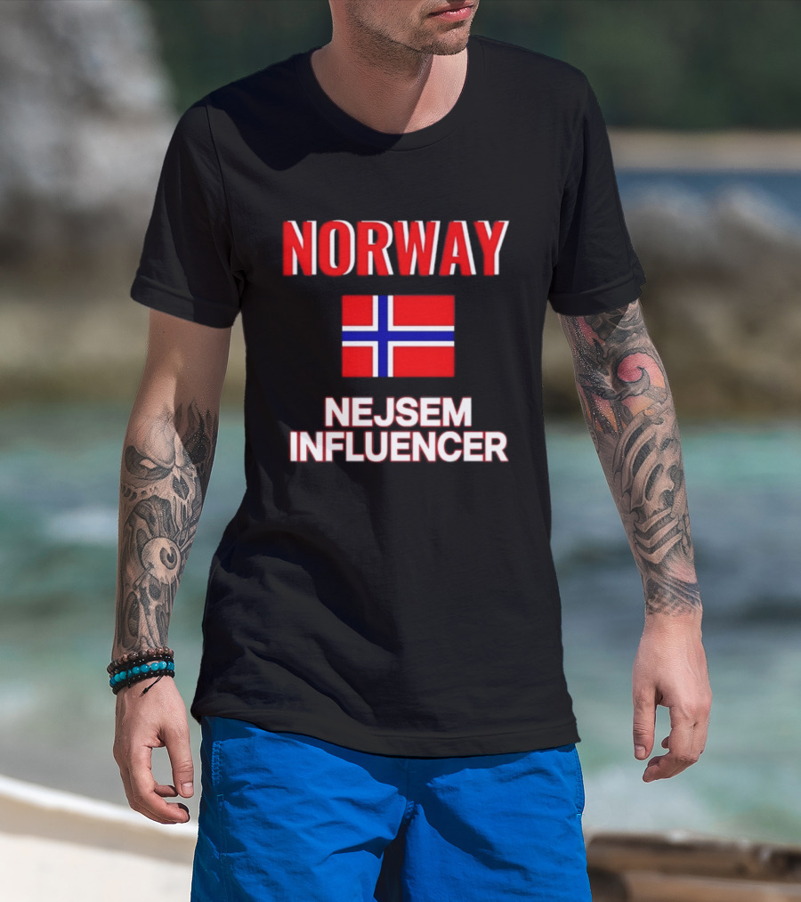 Norway Flag Nejsem Influencer T-Shirt