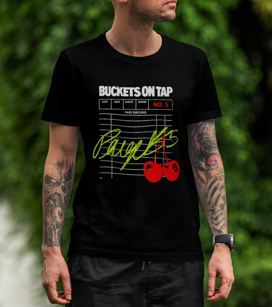 Buckets On Tap Paige Bueckers No. 5 T-Shirt