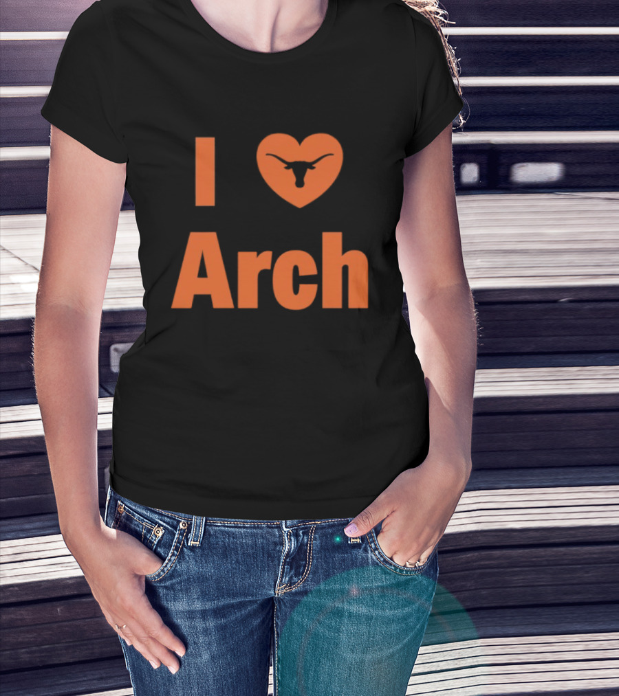 I Heart Arch Longhorns Football Fan T-Shirt