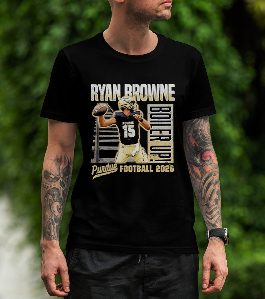 Ryan Browne Purdue Football Boiler Up 2026 T-Shirt