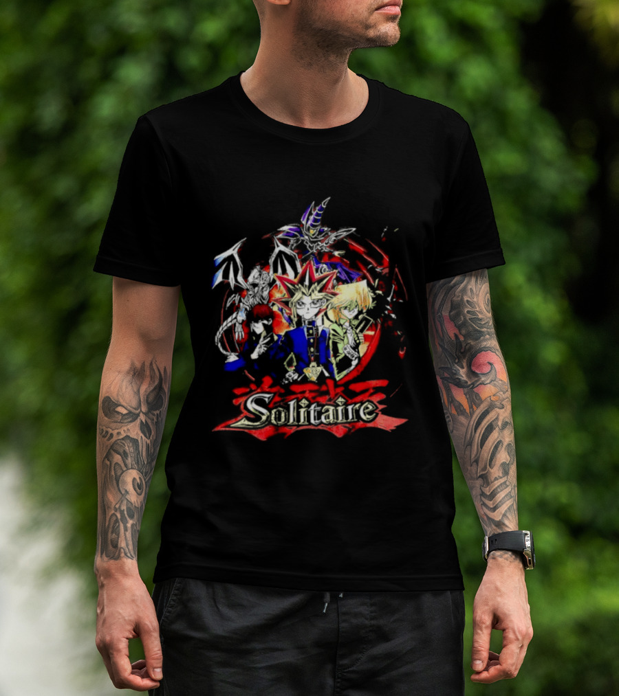 Yu Gi Oh Solitaire Yugi Muto Seto Kaiba Red Blue Star T-Shirt