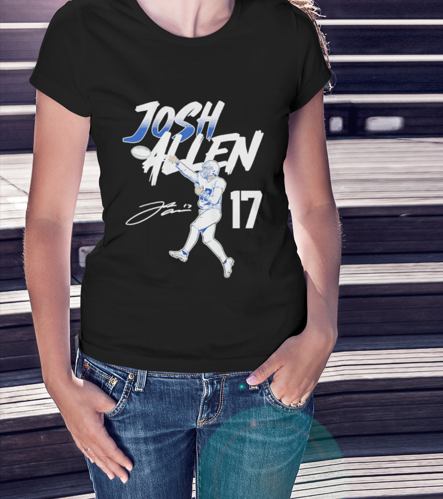 Josh Allen 17 Buffalo Bills Football Star 2026 Pose T-Shirt