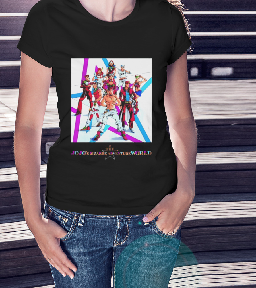 The JoJo's Bizarre Adventure World Anime Characters Ensemble T-Shirt