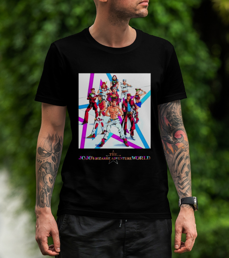 The JoJo's Bizarre Adventure World Anime Characters Ensemble T-Shirt