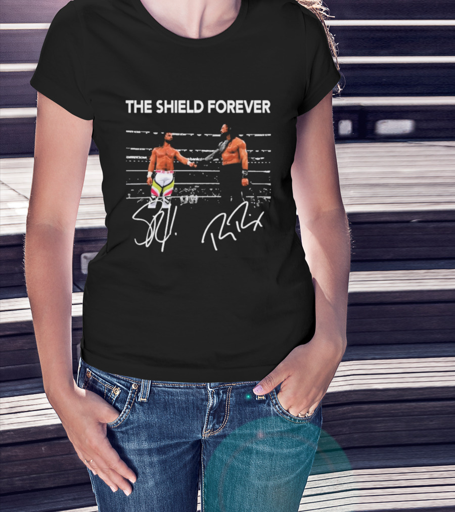 The Shield Forever Roman Reigns Seth Rollins Iconic Wrestling Partnership T-Shirt