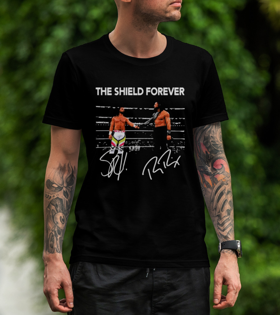 The Shield Forever Roman Reigns Seth Rollins Iconic Wrestling Partnership T-Shirt