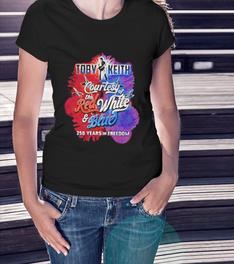 Toby Keith Courtesy Of The Red White And Blue 250 Years Of Freedom Jets T-Shirt