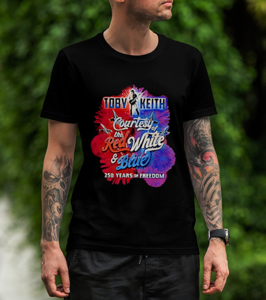 Toby Keith Courtesy Of The Red White And Blue 250 Years Of Freedom Jets T-Shirt