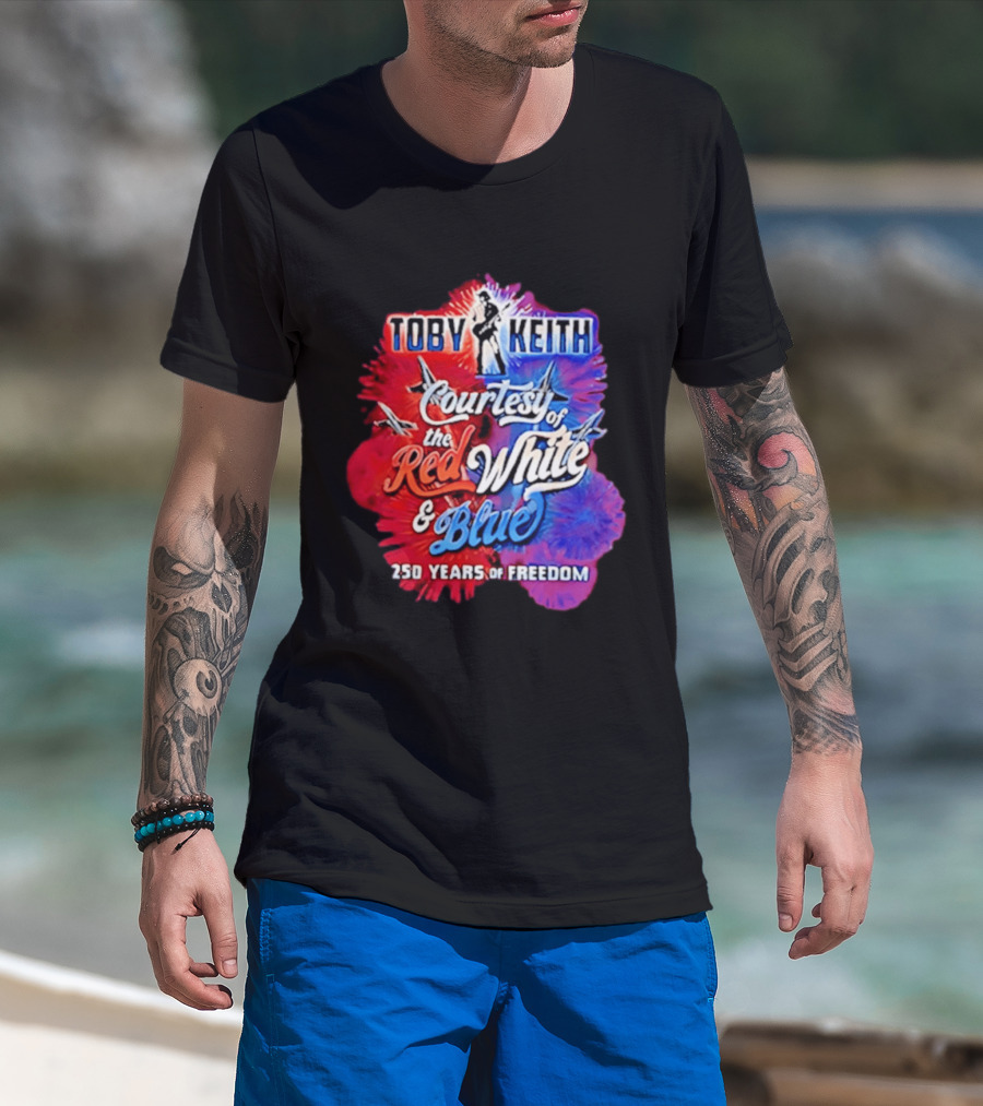 Toby Keith Courtesy Of The Red White And Blue 250 Years Of Freedom Jets T-Shirt