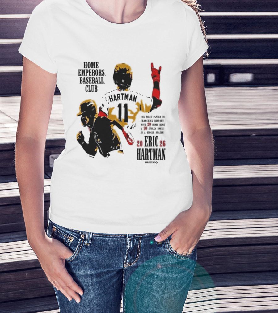 Eric Hartman Rome Emperors Baseball Club 2030 Season T-Shirt