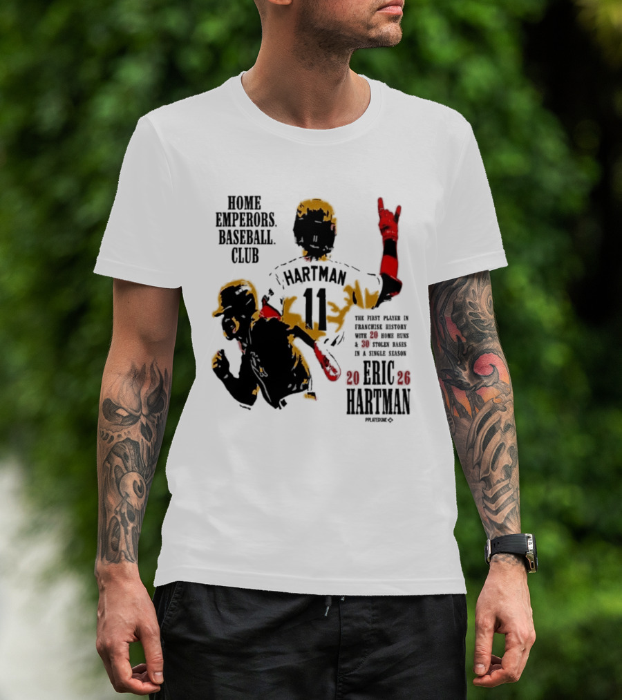 Eric Hartman Rome Emperors Baseball Club 2030 Season T-Shirt