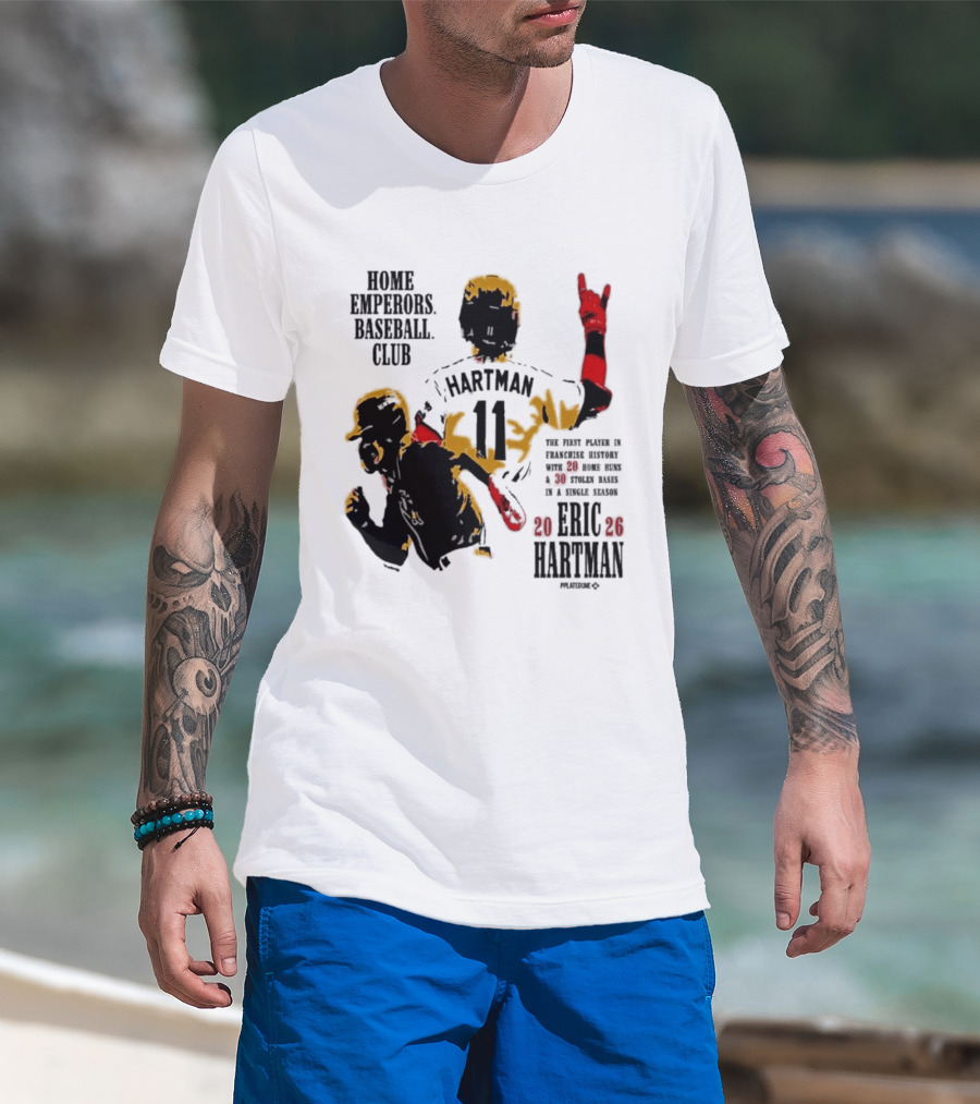 Eric Hartman Rome Emperors Baseball Club 2030 Season T-Shirt