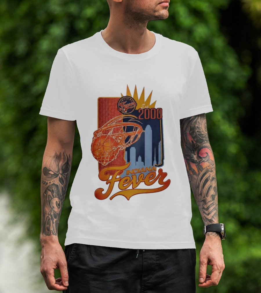 Indiana Fever Est 2000 Basketball Skyline T-Shirt
