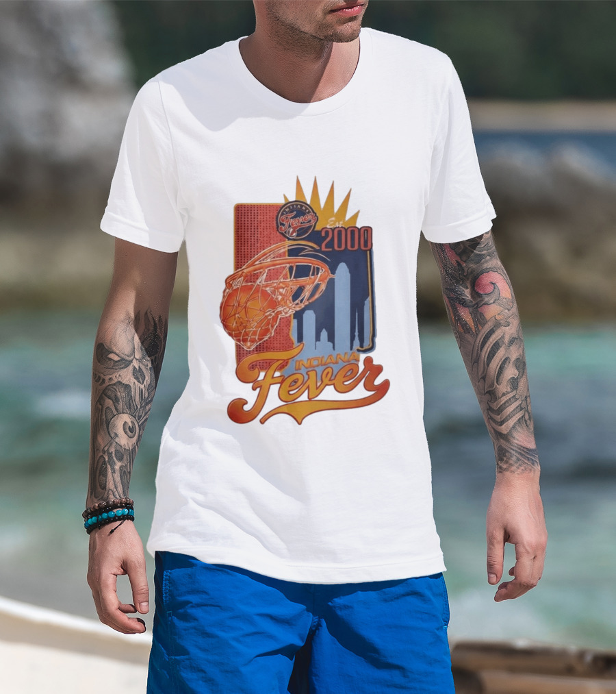 Indiana Fever Est 2000 Basketball Skyline T-Shirt