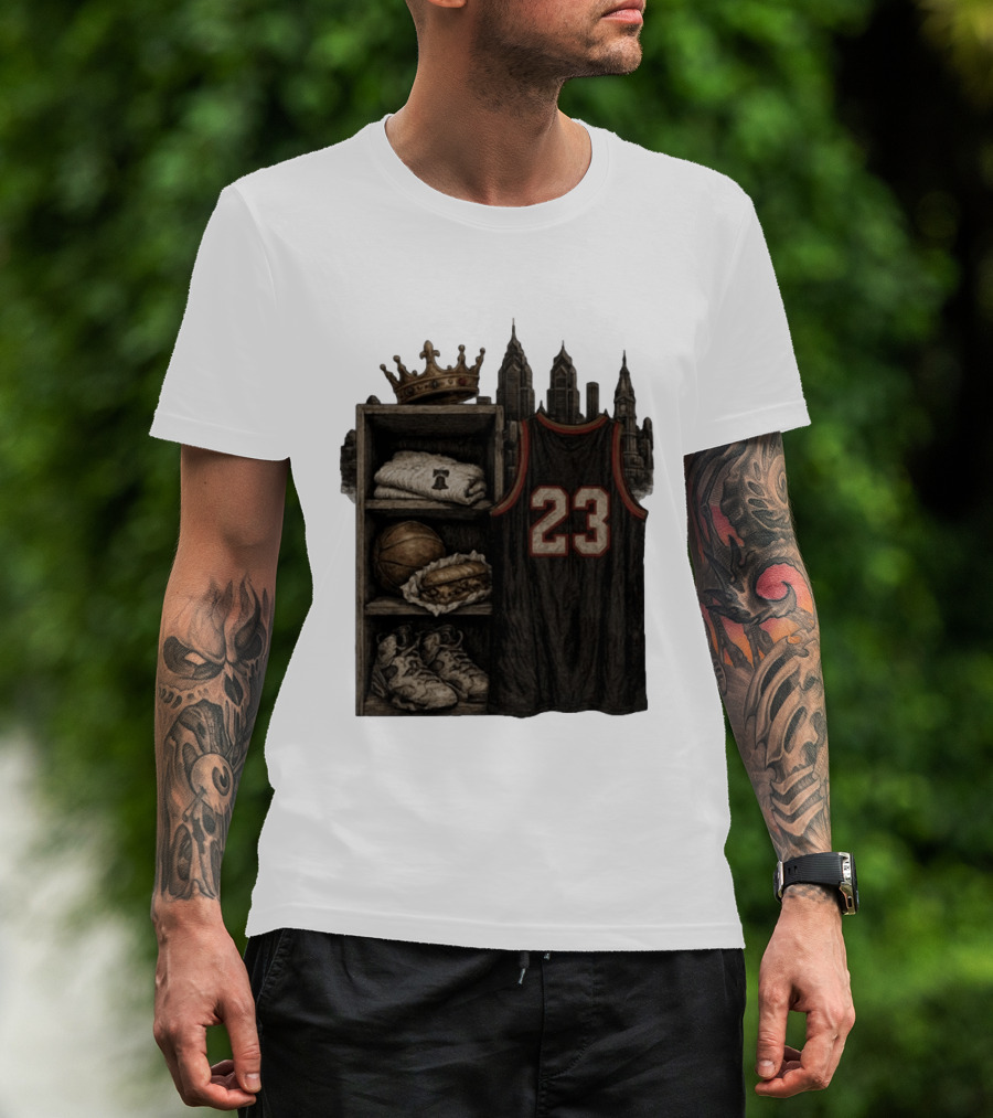 Lebron James King 23 Basketball Jersey Crown City Sports Locker T-Shirt