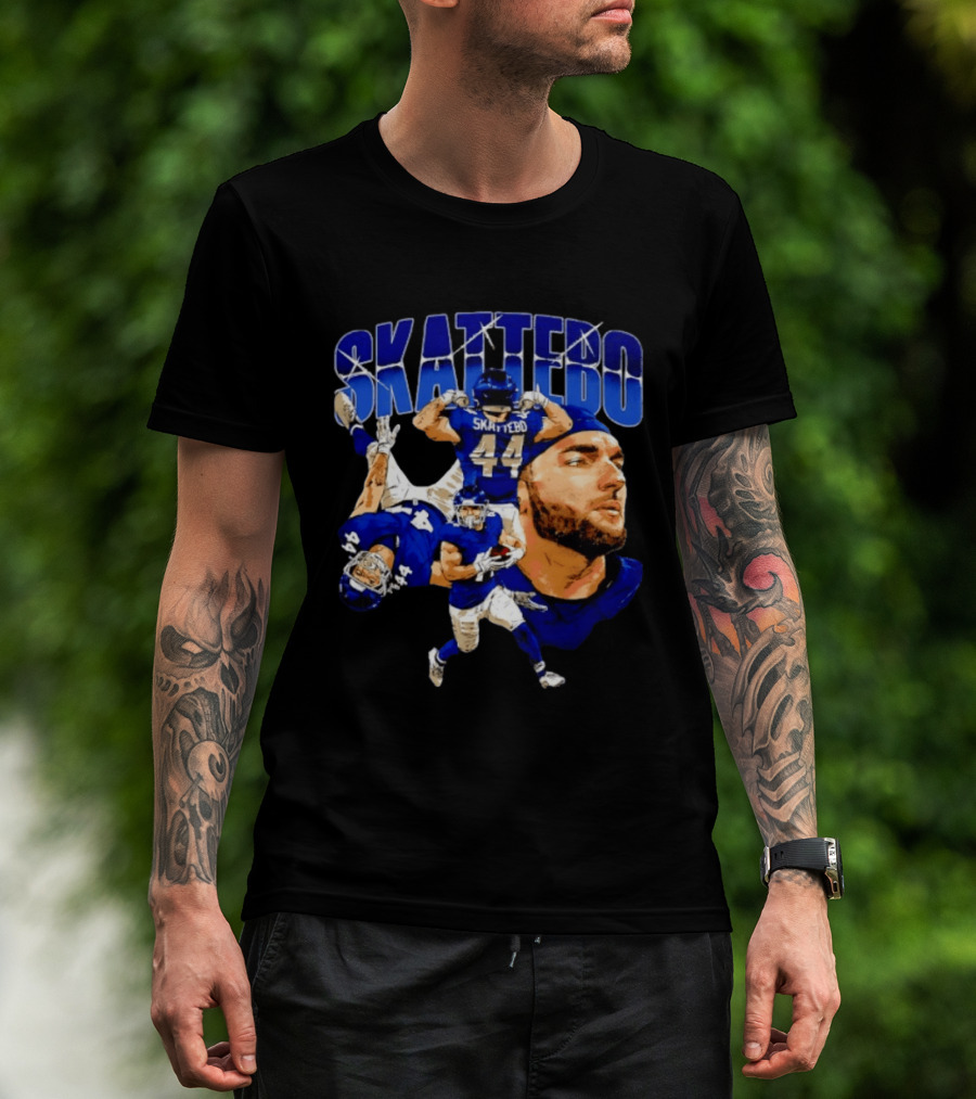 New York Giants Cameron Skattebo 44 Football Player Action Collage T-Shirt