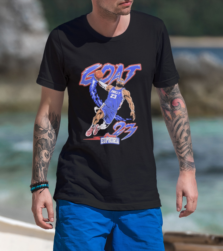 GOAT LeBron 23 Philly NBA Planet Euphoria Comic 2026 T-Shirt