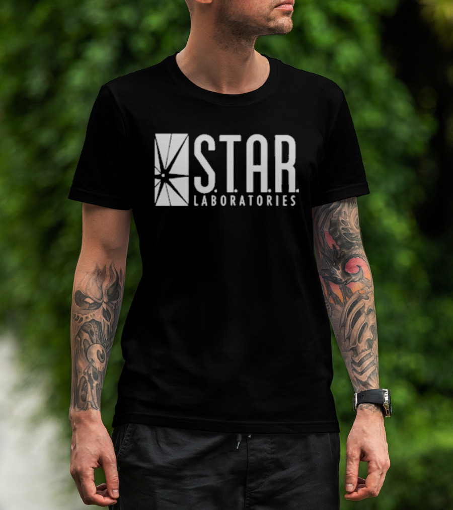 S.T.A.R. Laboratories Grant Gustin Barry Allen The Flash Dark Navy T-Shirt