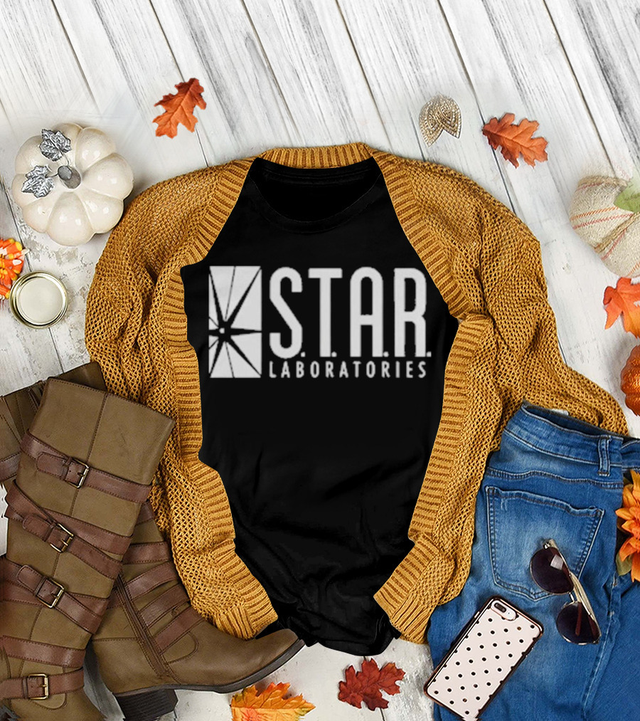 S.T.A.R. Laboratories Grant Gustin Barry Allen The Flash Dark Navy T-Shirt