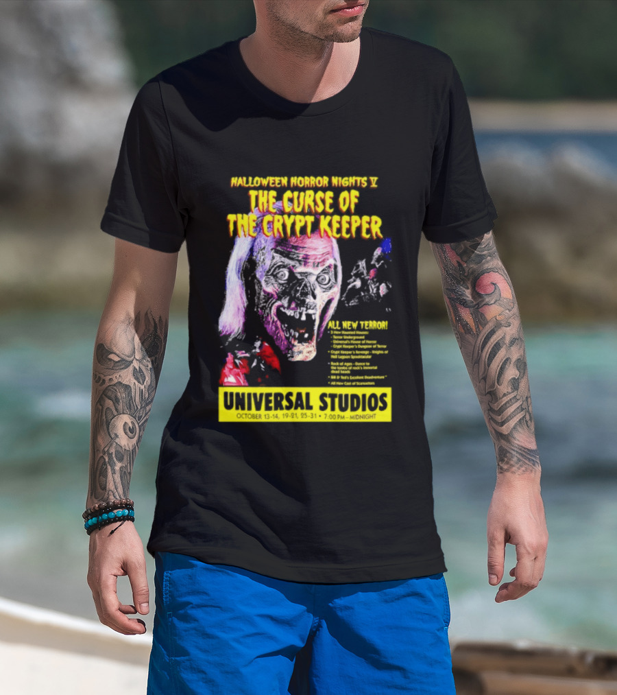 Halloween Horror Nights V The Curse Of The Crypt Keeper Universal Studios 40 Nights Of Terror Universal Studios Midnight T-Shirt