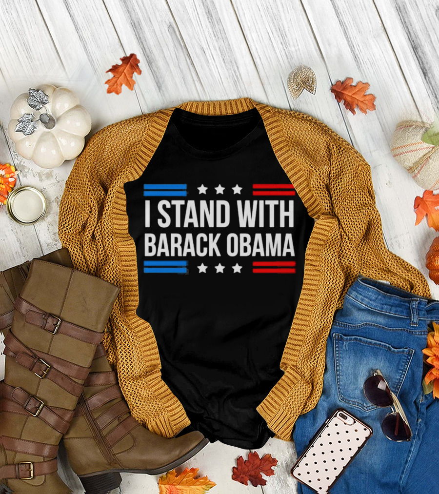 I Stand With Barack Obama Stars And Stripes T-Shirt