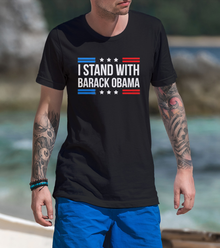 I Stand With Barack Obama Stars And Stripes T-Shirt