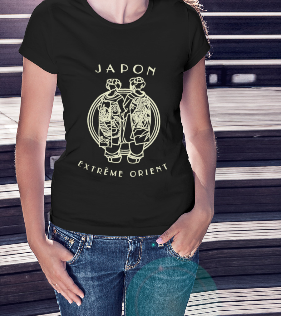 Japon Extrême Orient Geisha Dragon Tiger T-Shirt
