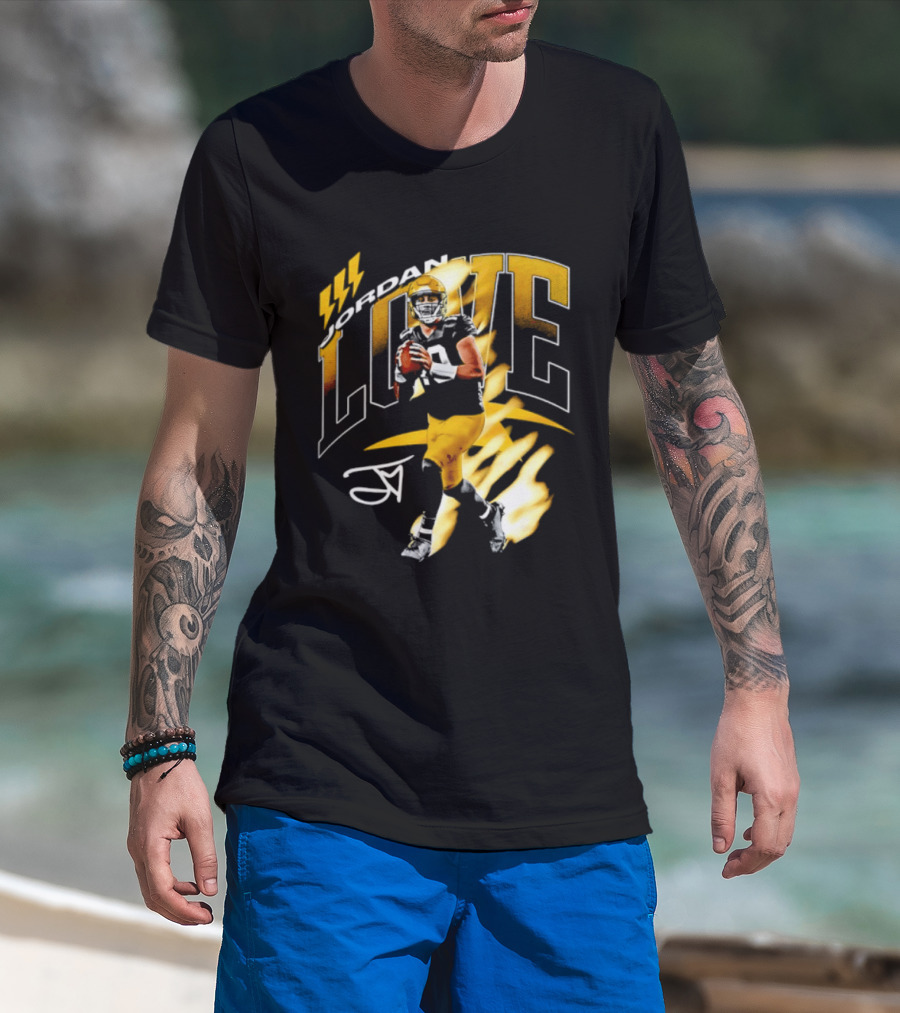 Jordan Love Green Bay Packers 10 Football Star Player Number 10 T-Shirt