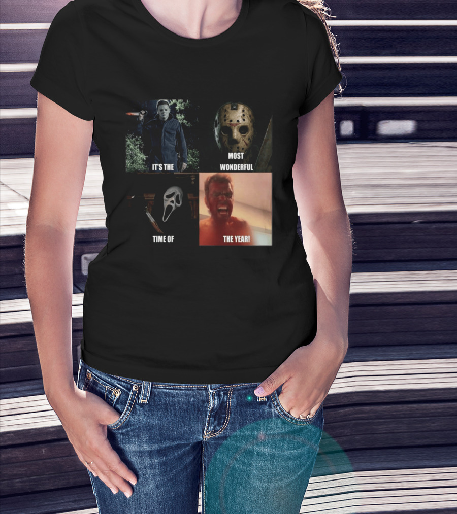 Halloween Horror Icons It's The Most Wonderful Time Of The Year T-Shirt