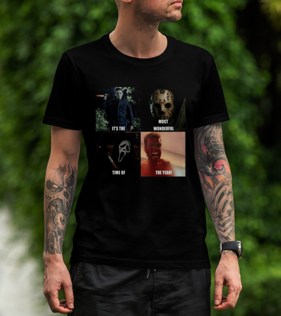 Halloween Horror Icons It's The Most Wonderful Time Of The Year T-Shirt