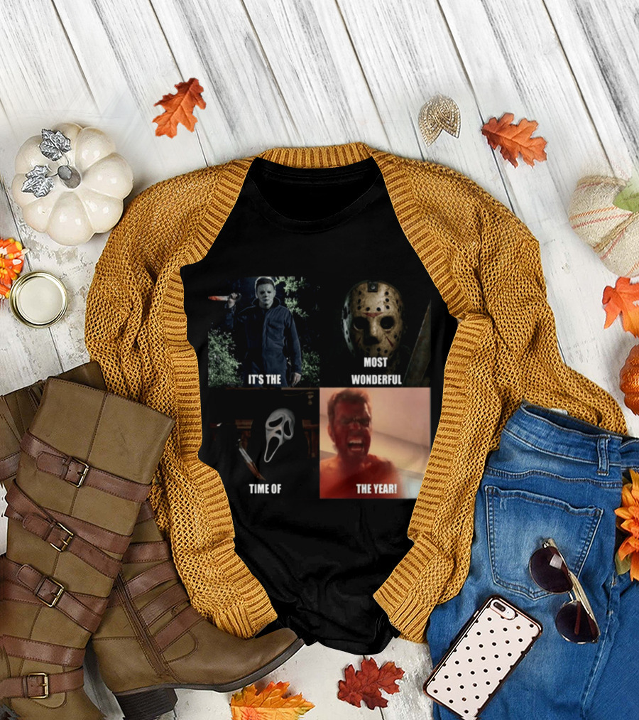 Halloween Horror Icons It's The Most Wonderful Time Of The Year T-Shirt