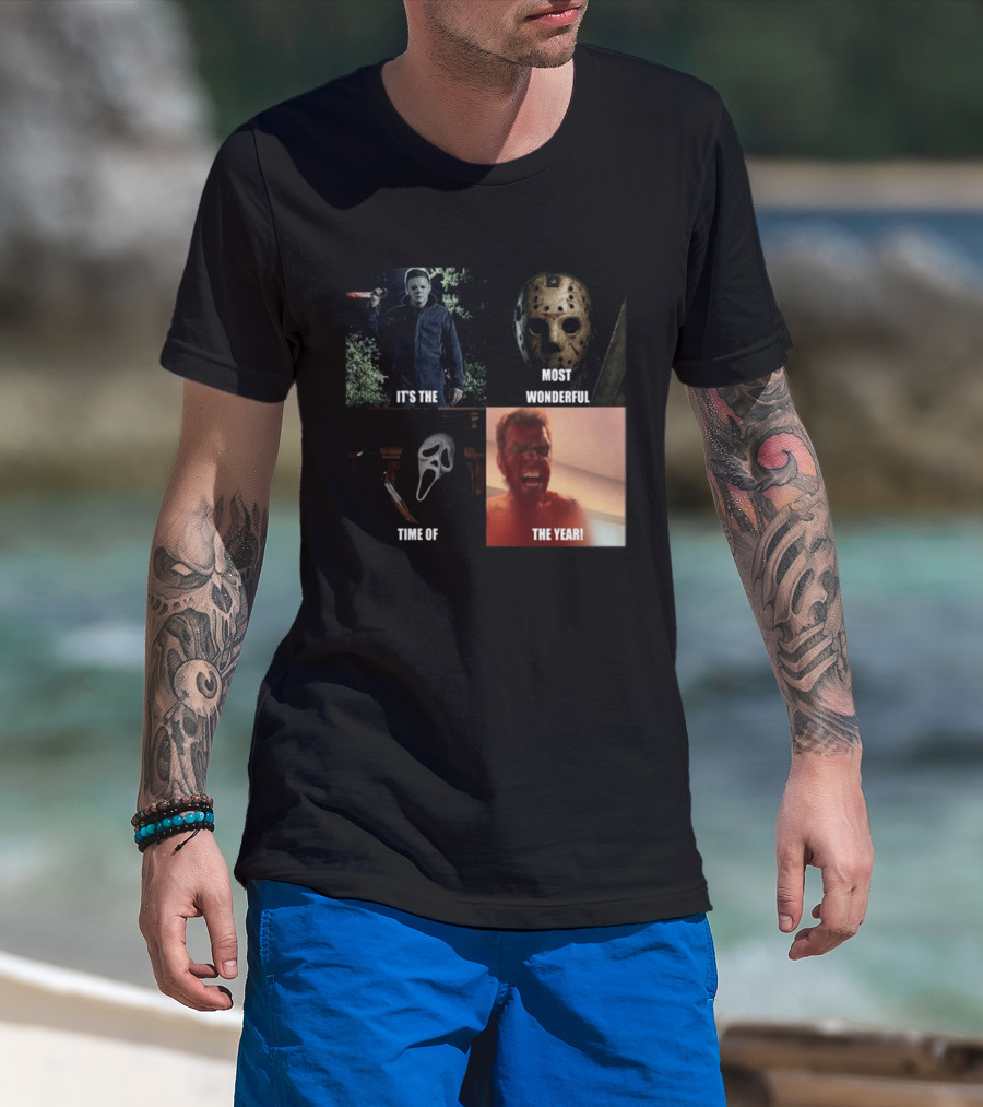 Halloween Horror Icons It's The Most Wonderful Time Of The Year T-Shirt