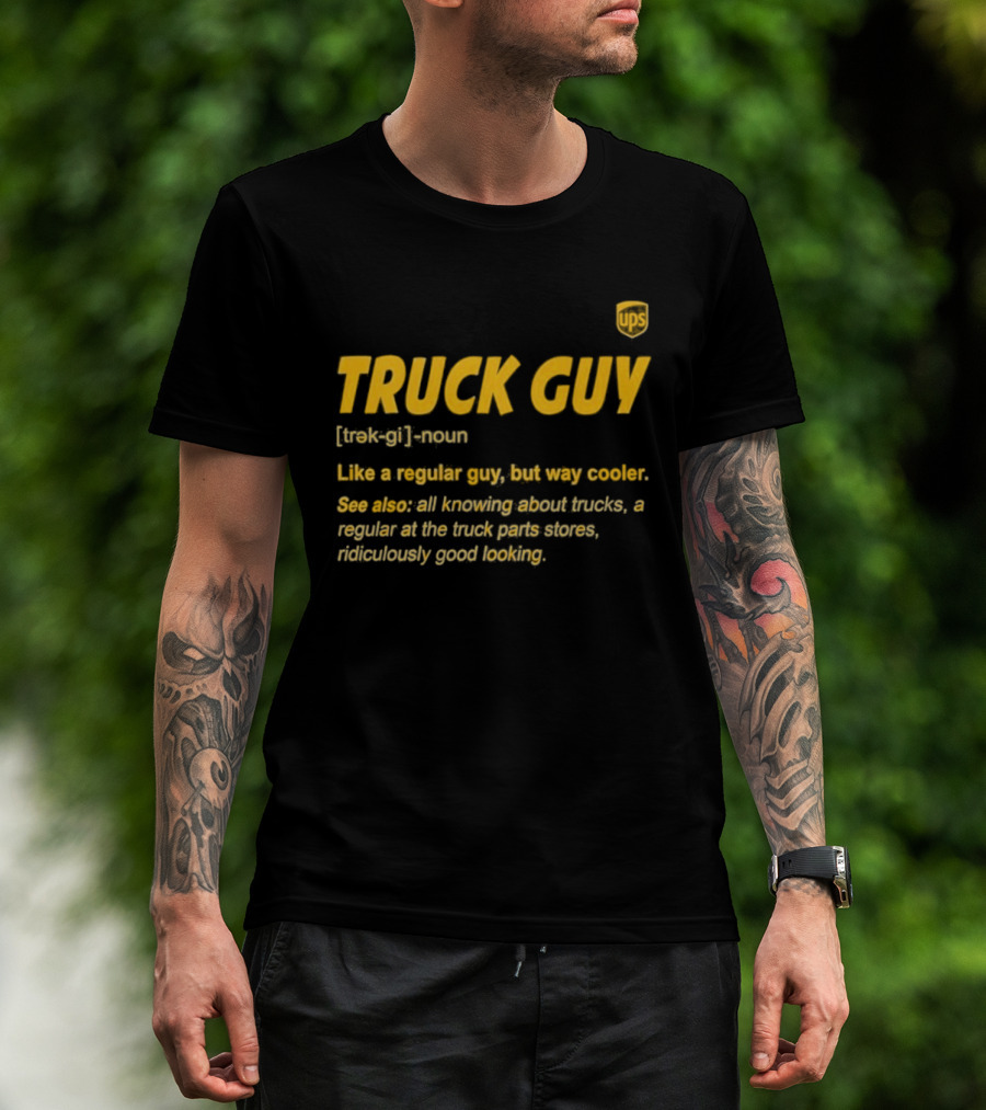Truck Guy Definition Noun Cooler Than Regular All Knowing About Trucks T-Shirt