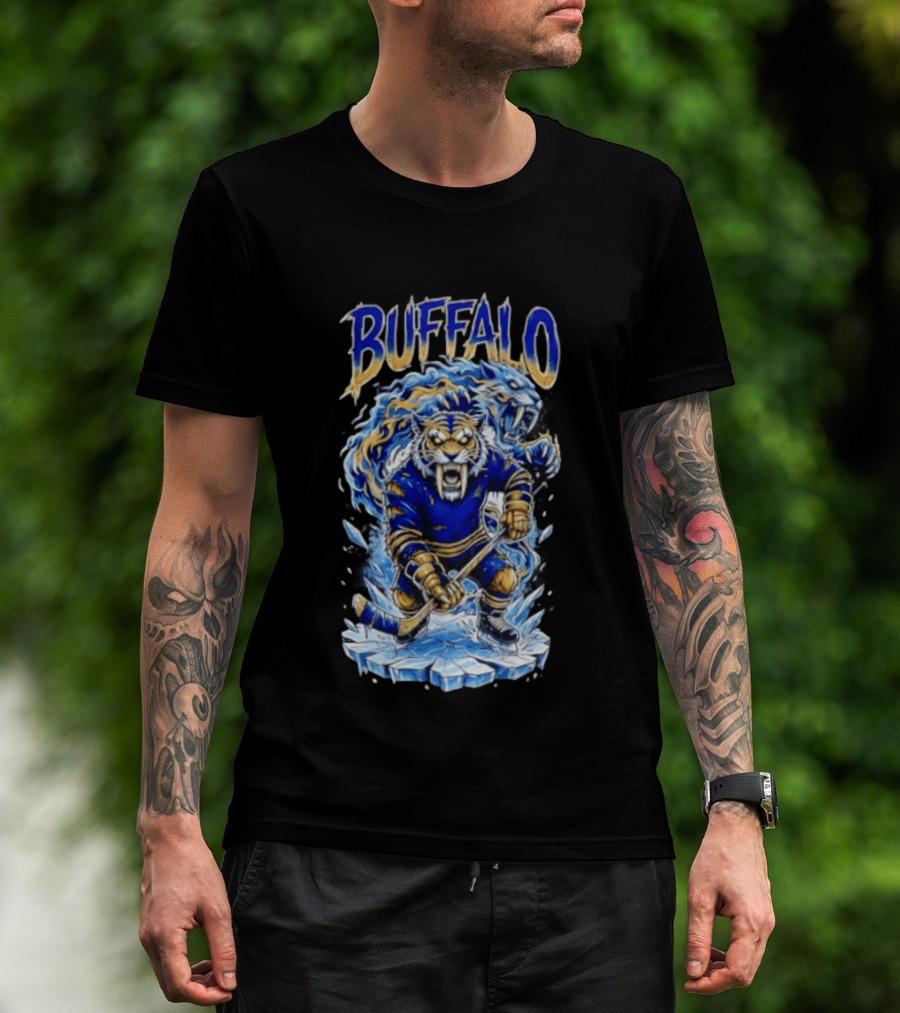 Buffalo Sabres Sabretooth Ice Hockey Tiger Mascot Buffalo Sabres T-Shirt