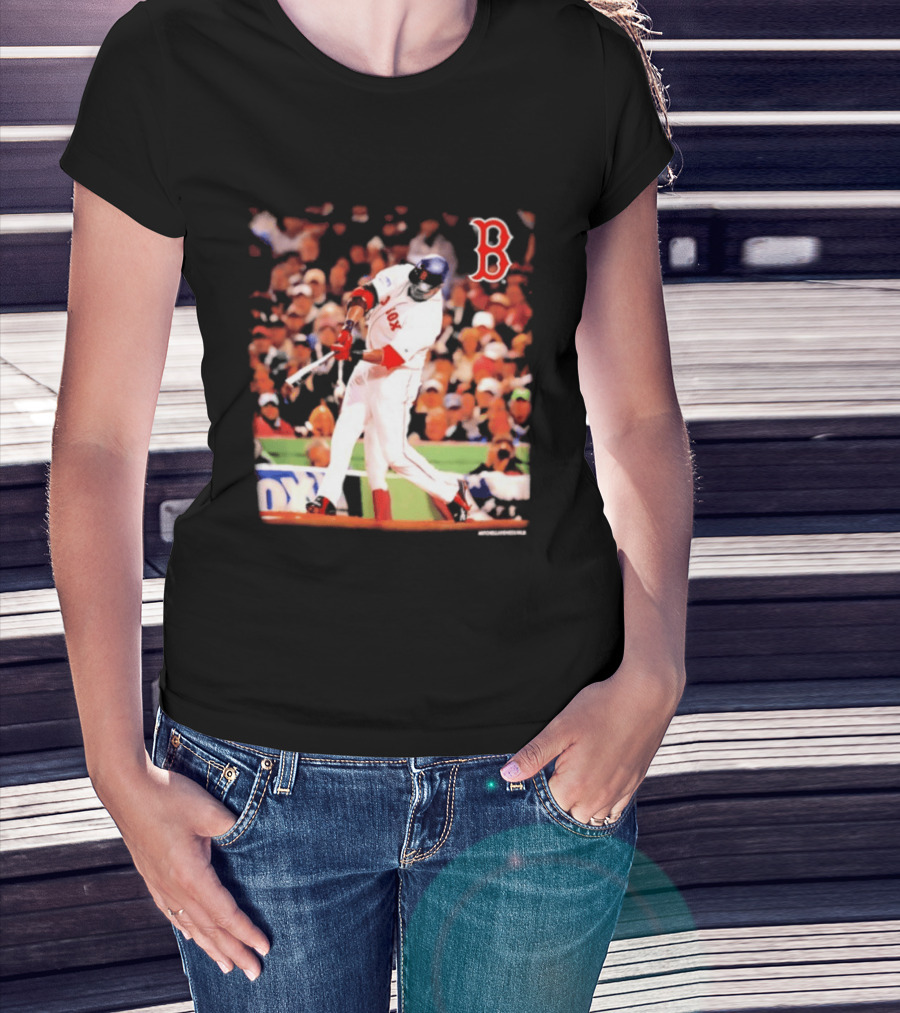 Boston Red Sox David Ortiz Iconic Swing Moment T-Shirt