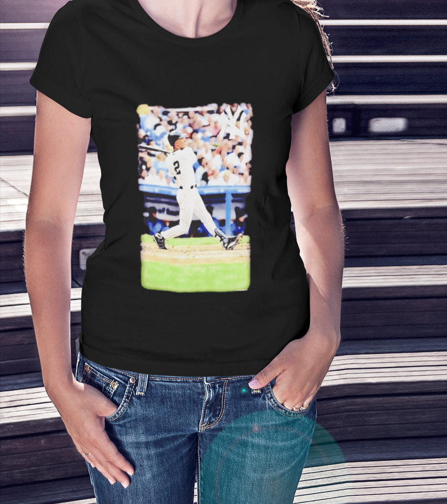Derek Jeter New York Yankees Legendary Swing Moment T-Shirt