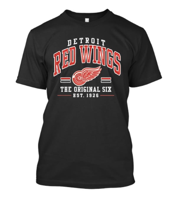 Detroit Red Wings The Original Six Est 1926 Vintage Hockey Team T-Shirt