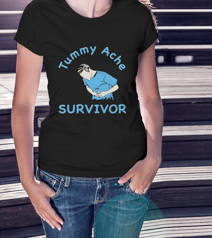 Tummy Ache Survivor Blue Figure T-Shirt