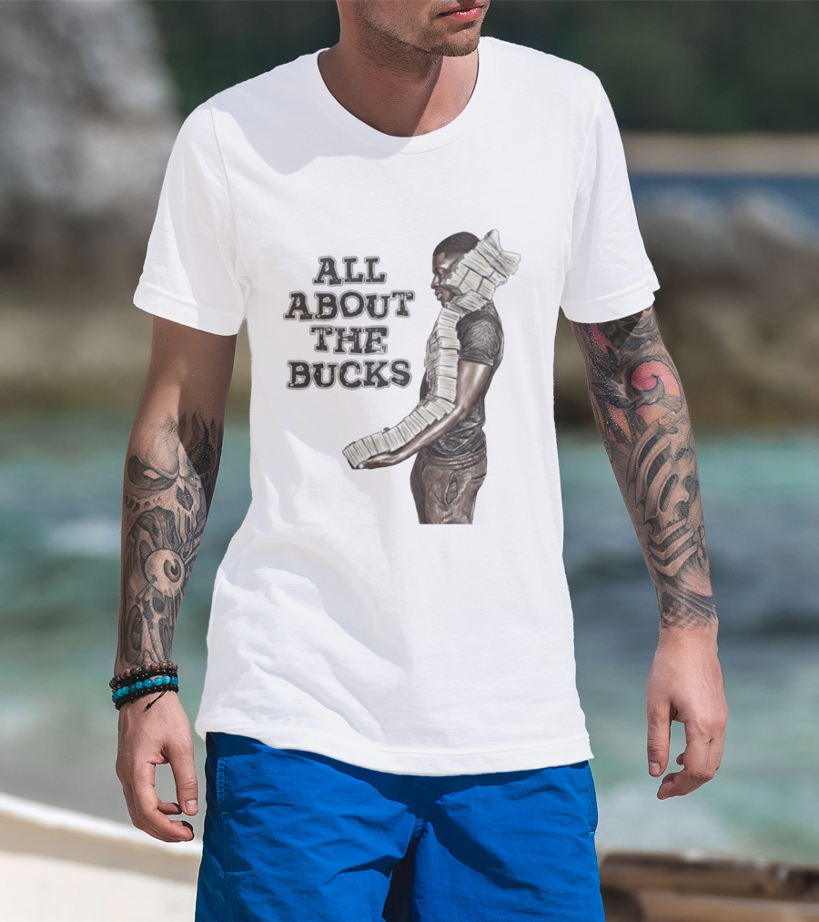 All About The Bucks Money Hustle Wealth Stacks T-Shirt