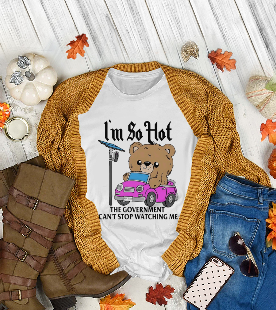I'm So Hot Bear In Pink Car The Government Can't Stop Ing Me T-Shirt