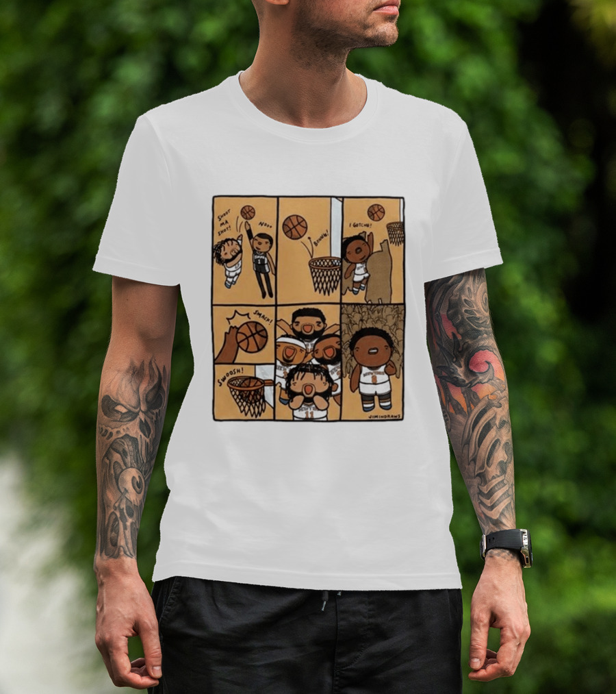 Jimindraws Karl Anthony Towns New York Knicks Comic Style Basketball Fun T-Shirt